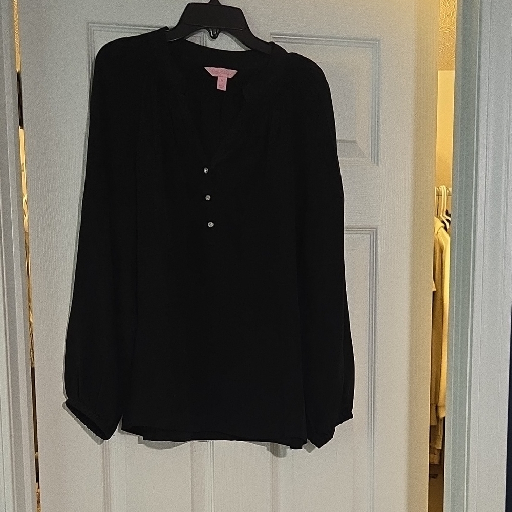 Lilly Pulitzer Elegant Black Blouse
